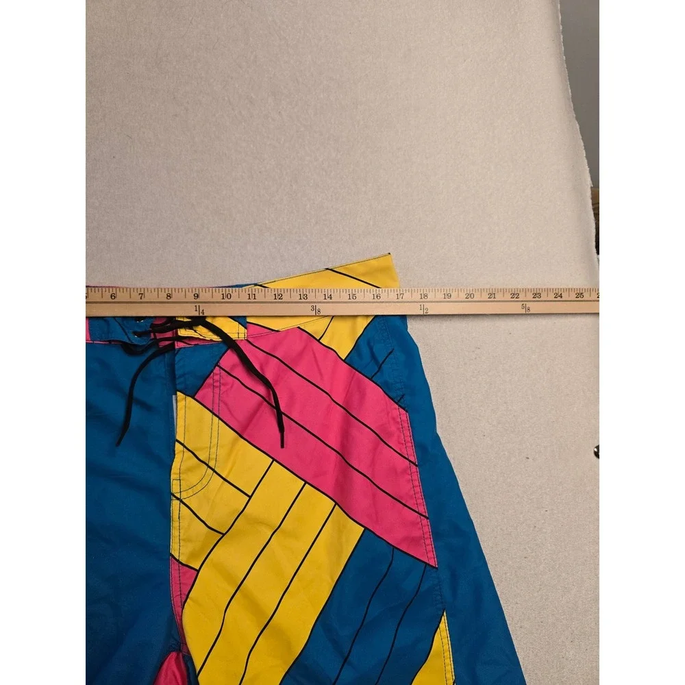 Odd Future OFWGKTA Mens‎ Large Board Shorts Blue Pink Geometric Swim Trunks